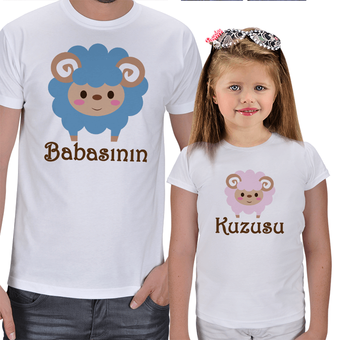 Baba ve Kuzusu 2li Kombin Tişörtler 916